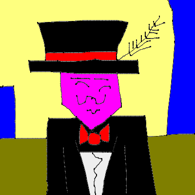 um maam'e not as fancy as en mi i have taupe hat and ua bowtie