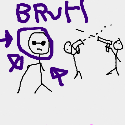 WOW IS THE BLIND GUY ALSO DEAF?!?!?!?!?!?!?!?!?!?!?! THERE IS A FREAKING GUN FIGHT GOING ON